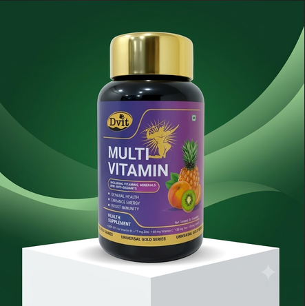 DVIT Multivitamin bottle with vitamins and minerals