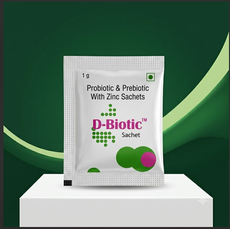 D-Biotic 1 g probiotic and prebiotic sachet with zinc by Divit Nutraceuticals