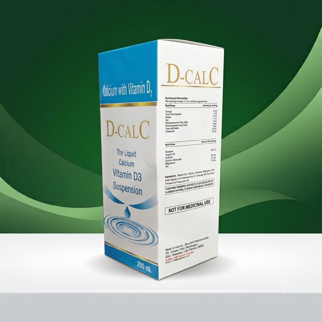 D-CALC Calcium with Vitamin D3 Suspension 200 ml carton