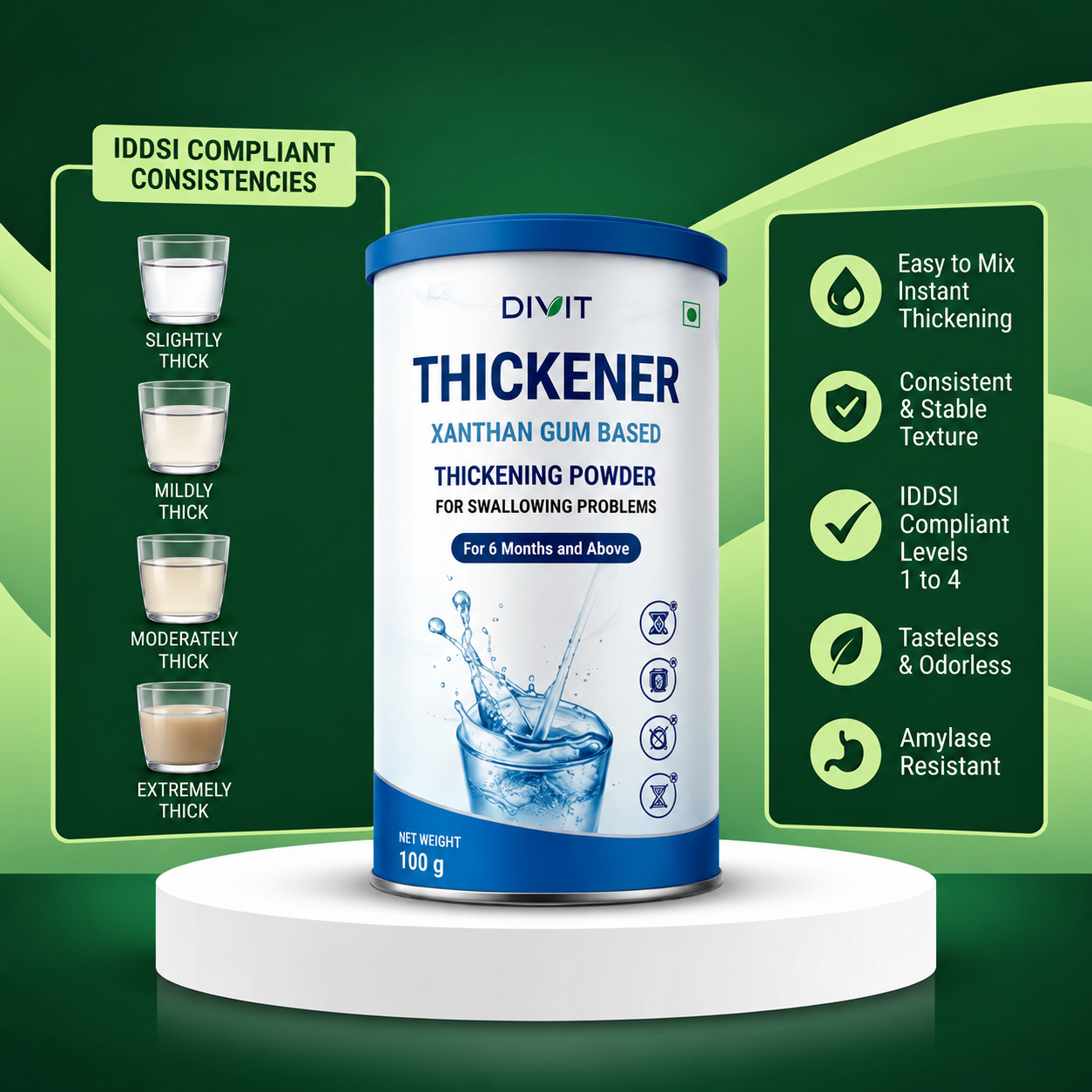 Divit THICKENER xanthan gum based thickening powder 100 g