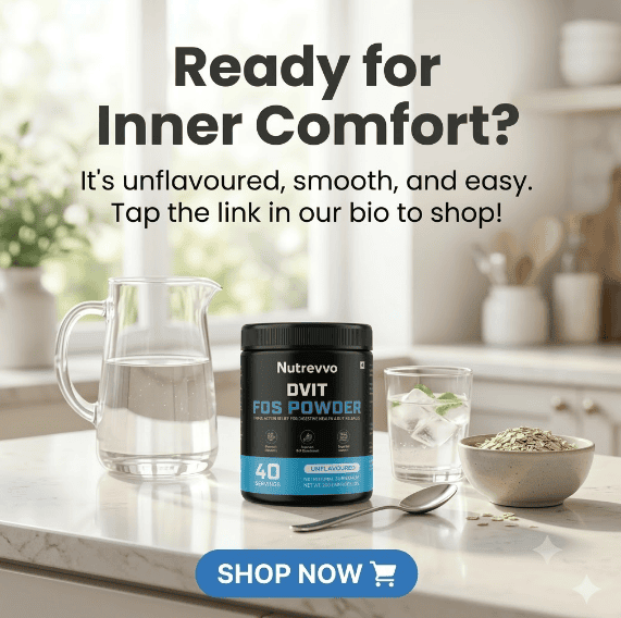 Nutrevvo DVIT FOS Powder unflavoured digestive health supplement
