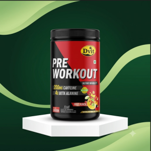 Dvit Pre Workout Powder Fruit Punch 300 g container