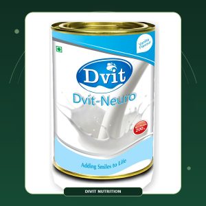 Dvit-Neuro Vanilla Flavour nutrition powder in a 200 g container