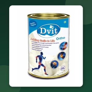 Dvit Ortho vanilla nutrition powder for joint care, 400 g container