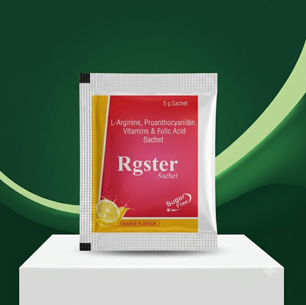 Rgster 5 g orange-flavoured sachet by Divit Nutraceuticals